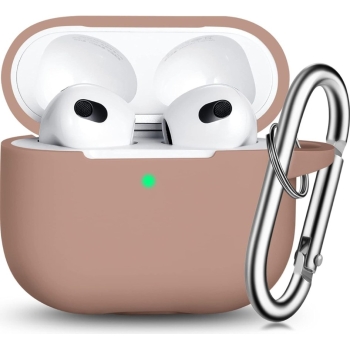 Apple AirPods 3 Siliconen Hoesje Zalmroze