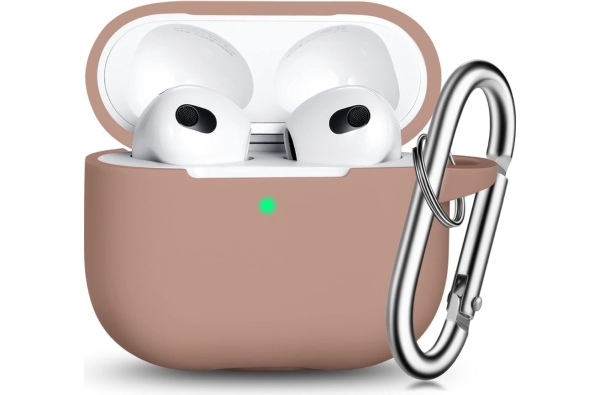 Apple AirPods 3 Siliconen Hoesje Zalmroze