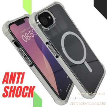 iPhone 16E Armor Anti shock Backcover Bescherming transparant witte randen