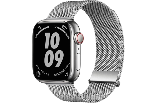 Apple Watch Metalen Magnetisch Milanees Mesh Bandje 42/44/45/49mm Zilver