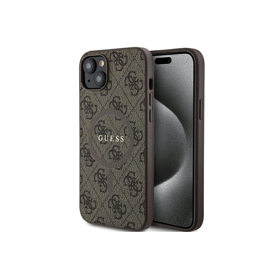 iPhone 15 MagSafe Hoesje | Guess Hoesje | Bruin
