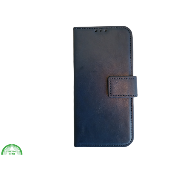 Boek Case Leer Wallet Case Donkerblauwe iPhone 16 – foto 4