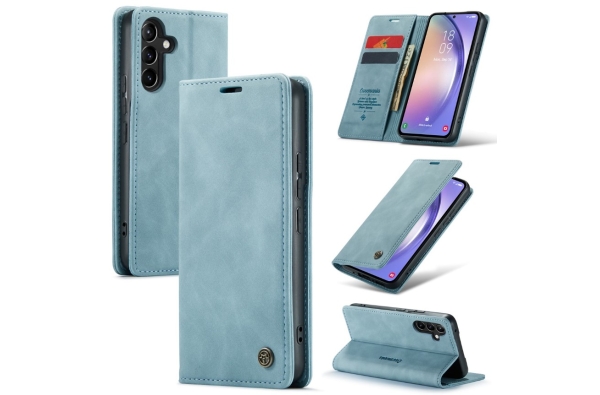 Bookcase Oppo Reno 12/12 Pro | Functioneel hoesje Oppo | Wallet case | Lichtblauw