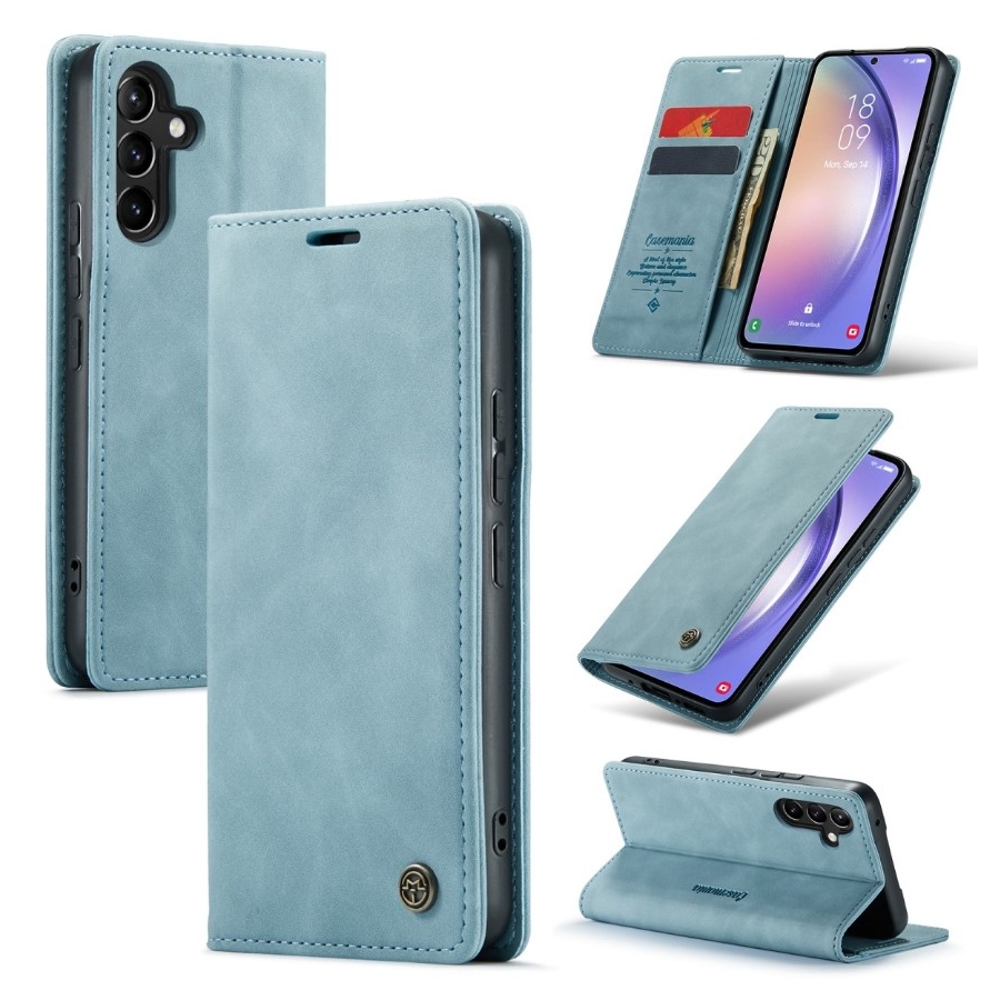 Bookcase Oppo Reno 12/12 Pro | Functioneel hoesje Oppo | Wallet case | Lichtblauw