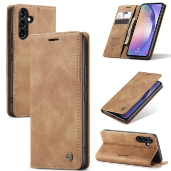 Bookcase Samsung S24 FE | Functioneel Hoesje Samsung | Wallet case | Bruin