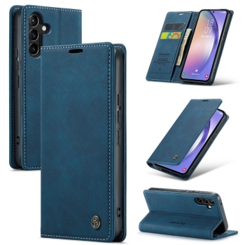 Bookcase Samsung S24 FE | Functioneel Hoesje Samsung | Wallet case | Donkerblauw