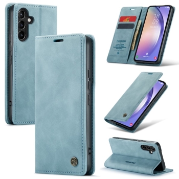 Bookcase Samsung S24 FE | Functioneel Hoesje Samsung | Wallet case | Lichtblauw