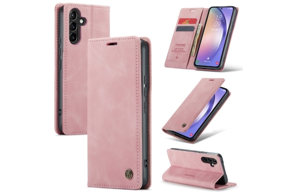 Bookcase Samsung S24 FE | Functioneel Hoesje Samsung | Wallet case | Roze