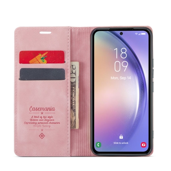 Bookcase Samsung S24 FE | Functioneel Hoesje Samsung | Wallet case | Roze – foto 2