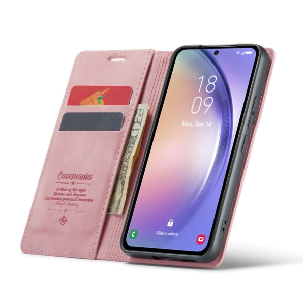 Bookcase Samsung S24 FE | Functioneel Hoesje Samsung | Wallet case | Roze – foto 3