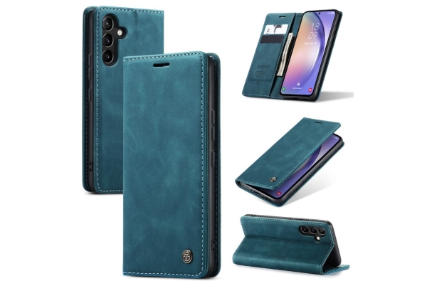 Bookcase Samsung S24 FE | Functioneel Hoesje Samsung | Wallet case | Turquoise