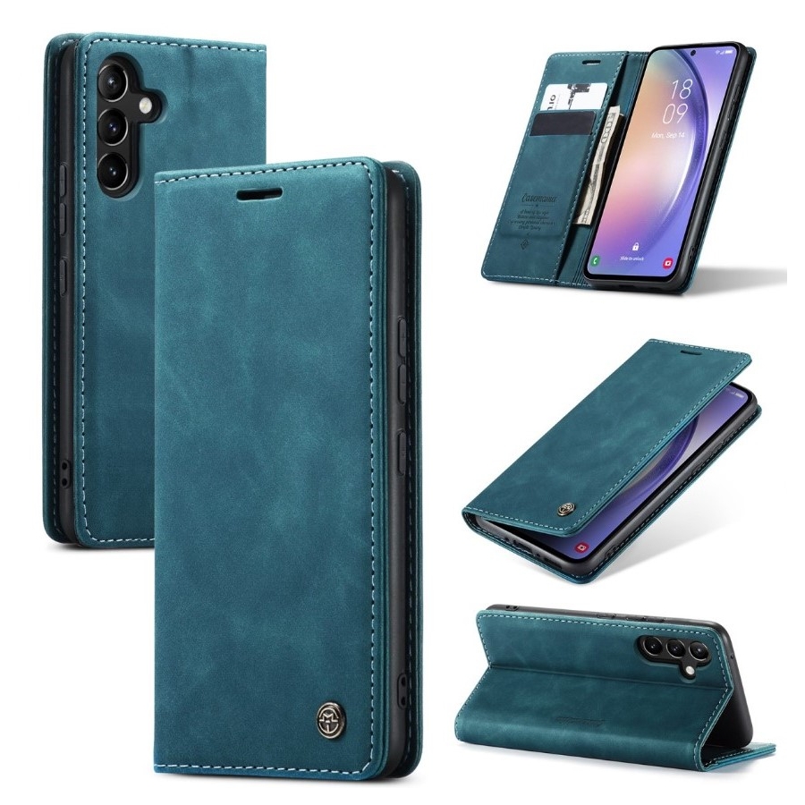 Bookcase Samsung S24 FE | Functioneel Hoesje Samsung | Wallet case | Turquoise