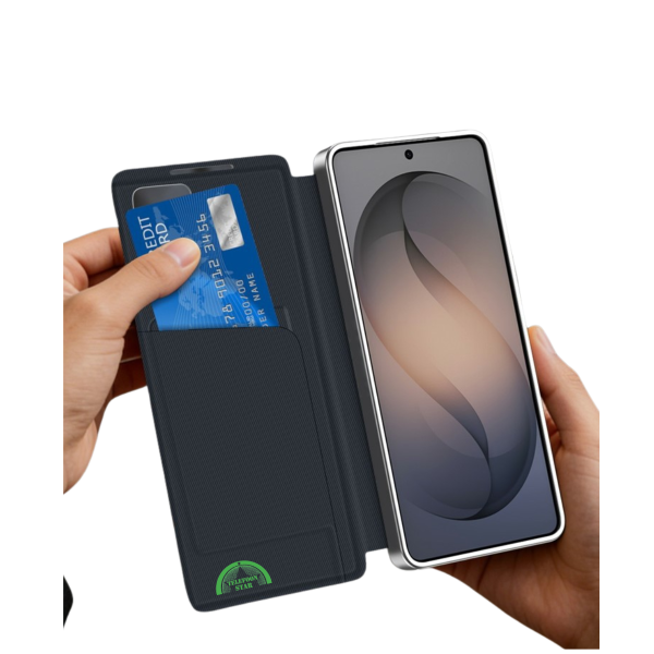 Samsung Galaxy S25 Hoesje Smart View Cover met Pasjeshouder en Volledige Bescherming – foto 5