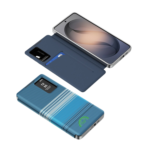 Samsung Galaxy S25 Hoesje Smart View Cover met Pasjeshouder en Volledige Bescherming – foto 4
