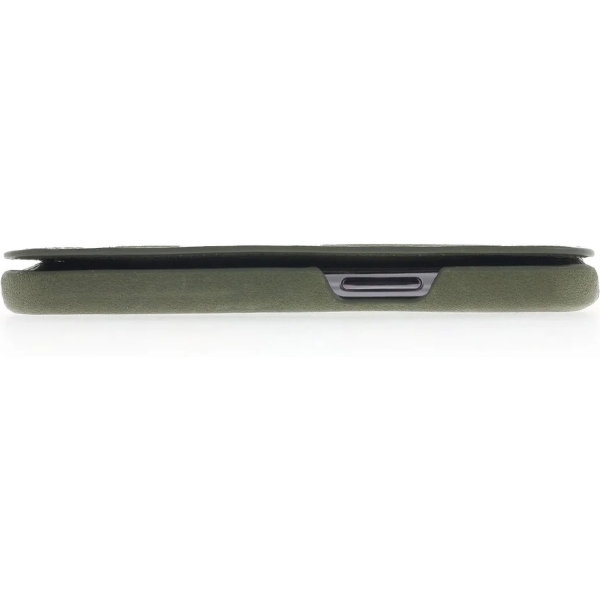 iPhone 15 Plus 100% Leer hoesje | Lederen Bookcase | Minimalistisch | Olijfgroen – foto 4