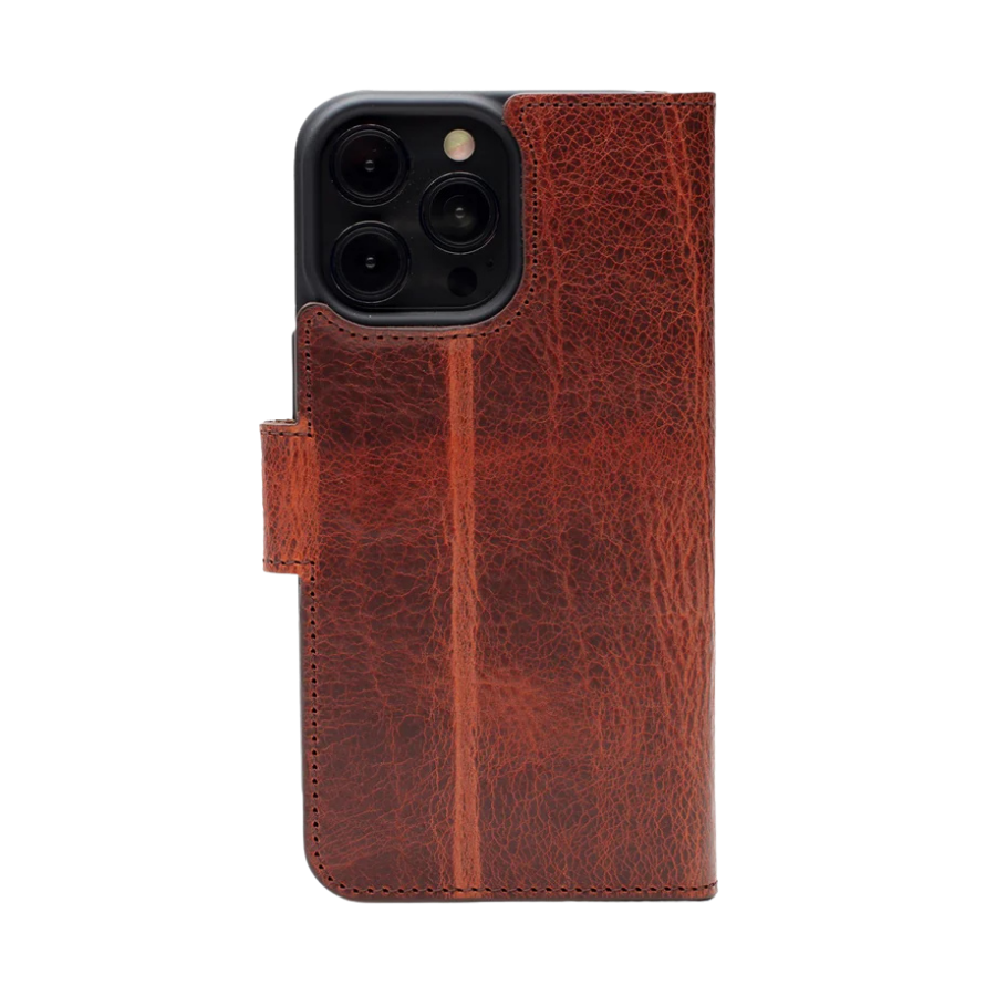 Premium Leerlook Wallet Case iPhone 13 Pro