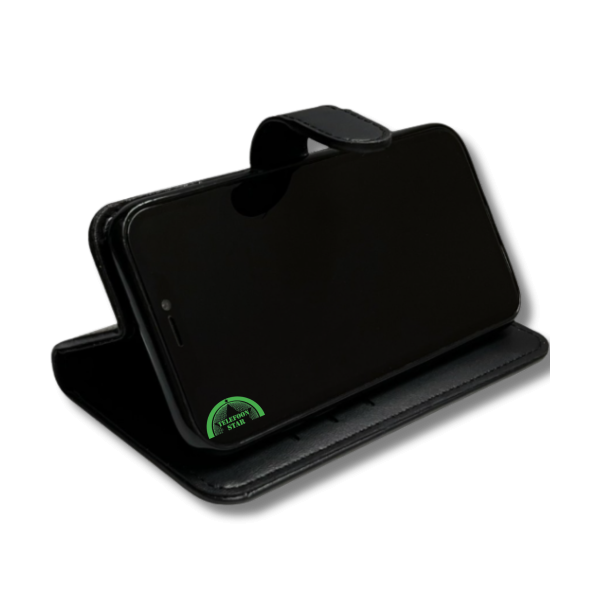 Hoesje voor Samsung Xcover 7 Zwart Bookcase Slim Leren met Pasjeshouder – foto 3