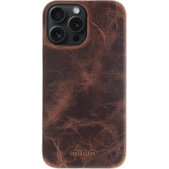 iPhone 15 Pro Max 100% Leer hoesje | Lederen Backcover | Minimalistisch | Bruin