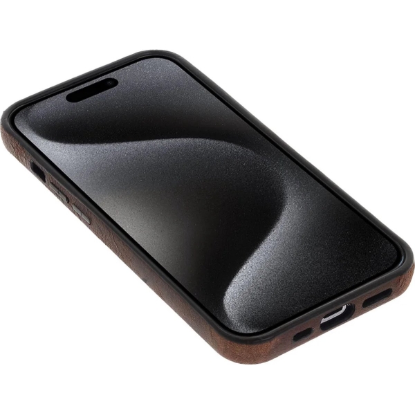iPhone 15 Pro Max 100% Leer hoesje | Lederen Backcover | Minimalistisch | Bruin – foto 2