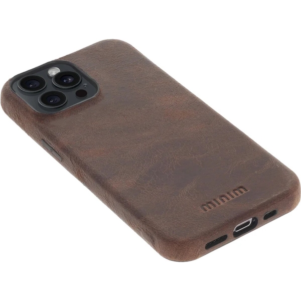 iPhone 15 Pro Max 100% Leer hoesje | Lederen Backcover | Minimalistisch | Bruin – foto 3