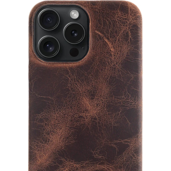 iPhone 15 Pro Max 100% Leer hoesje | Lederen Backcover | Minimalistisch | Bruin – foto 4