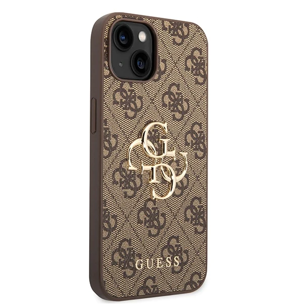 iPhone 15 Hardcase | Guess Gouden Logo | Backcover Bruin – foto 2