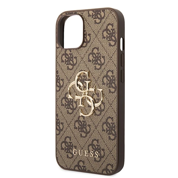 iPhone 15 Hardcase | Guess Gouden Logo | Backcover Bruin – foto 3