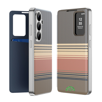 Samsung Galaxy S26 Bruin Smart View Wallet Hoesje Met Dagelijkse slijtage