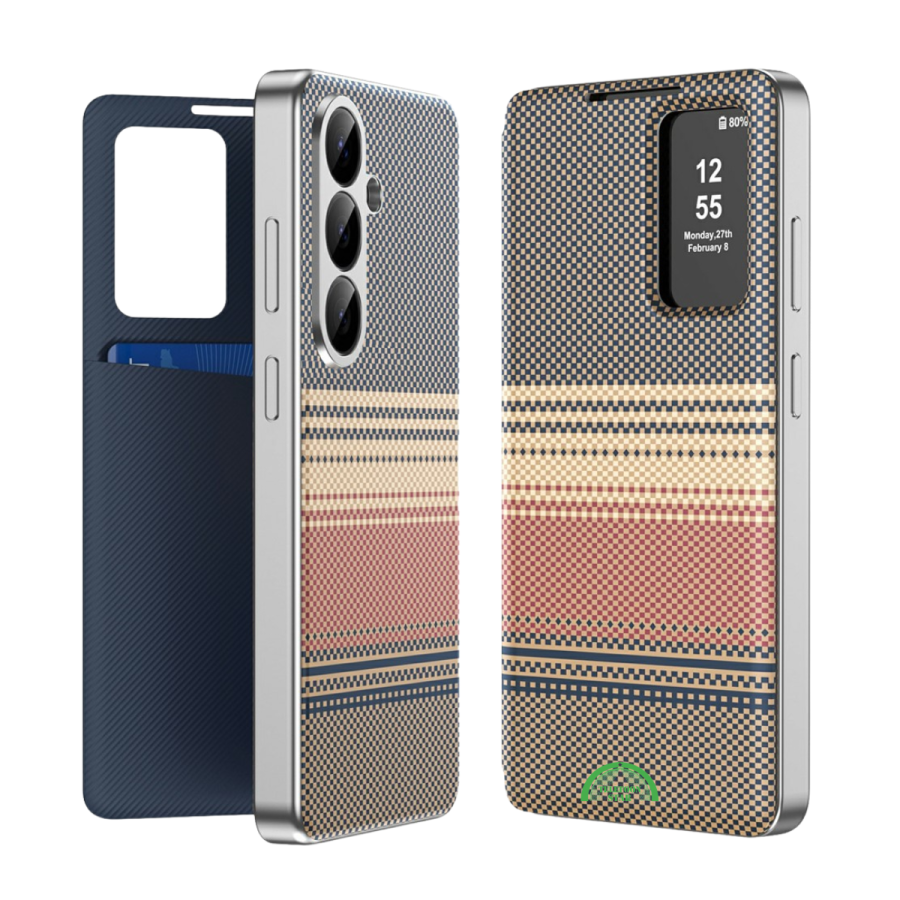 Samsung Galaxy S26 Bruin Smart View Wallet Hoesje Met Dagelijkse slijtage