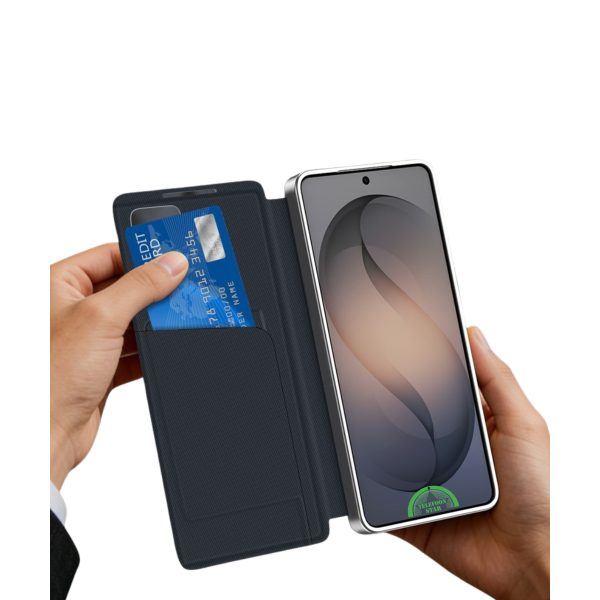 Samsung Galaxy S26 Bruin Smart View Wallet Hoesje Met Dagelijkse slijtage – foto 6