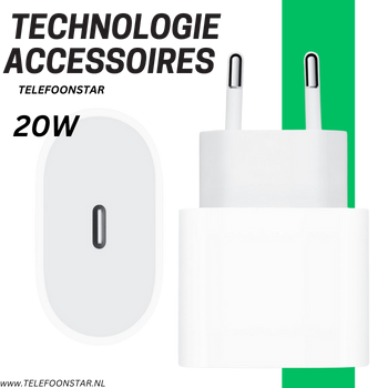 Originele Apple 20W USB-C Power Adapter Snelle en Veilige Oplader voor iPhone en iPad