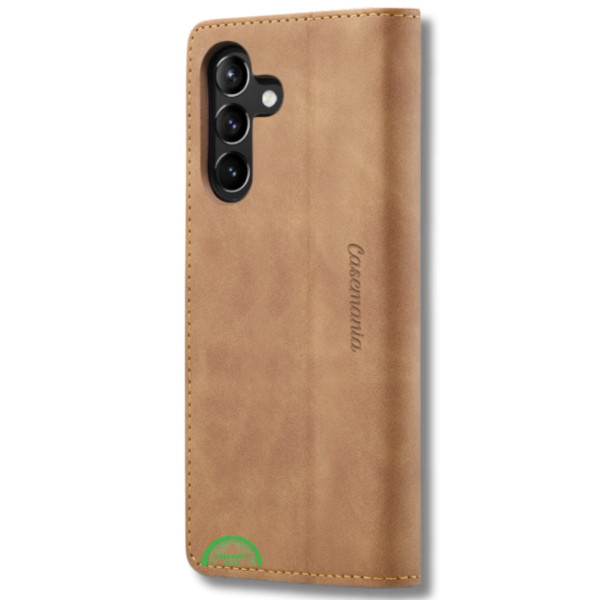 Hoesje voor Samsung Xcover 7 Bruin Bookcase Slim Leren met Pasjeshouder – foto 3