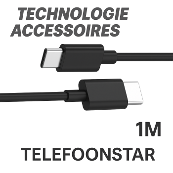 USB-C naar USB-C Laadkabel 1 Meter &ndash; Snelle Oplaadkabel