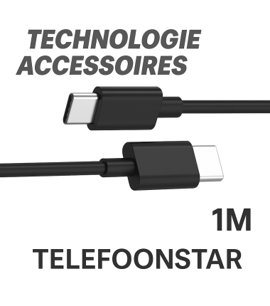 USB-C naar USB-C Laadkabel 1 Meter &ndash; Snelle Oplaadkabel