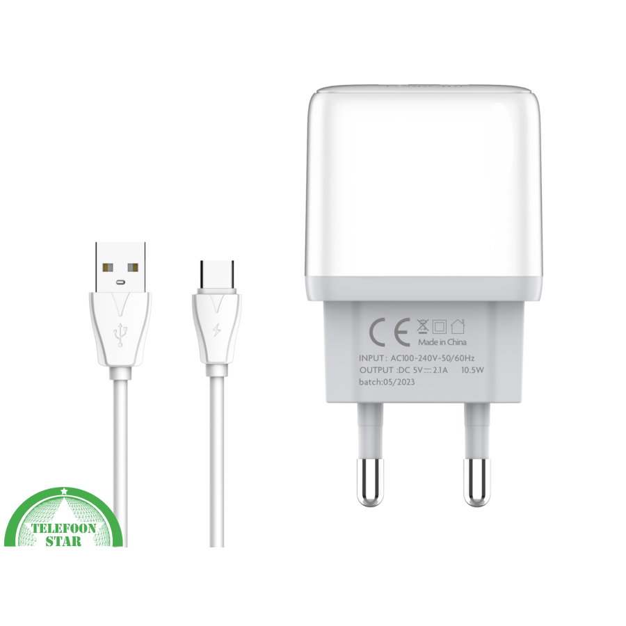 Dual Port Oplader Wit - Super snel lader - 20W - Universeel