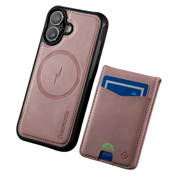 Hoesje voor iPhone 17 Roze Bookcase 2-in-1 Magnetic met Pasjeshouder &amp; MagSafe – foto 4