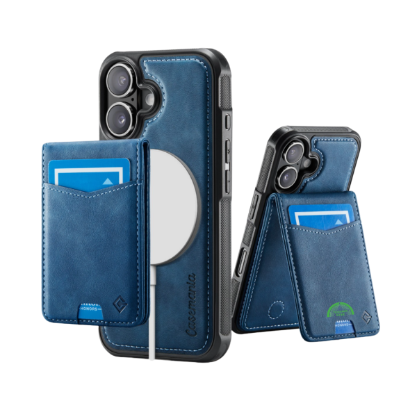 Hoesje voor iPhone 17 Blauw CM Detachable 2-in-1 Magnetic Card Holder Case – foto 2
