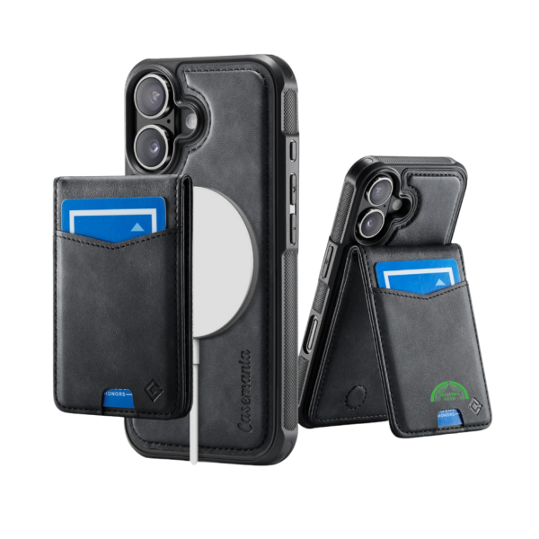 Hoesje voor iPhone 17 Zwart Bookcase 2-in-1 Magnetic met Pasjeshouder &amp; MagSafe – foto 2