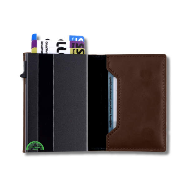 Mini Wallet Bruin Luxe RFID Pop Bankpassen creditcards ID-kaarten – foto 4