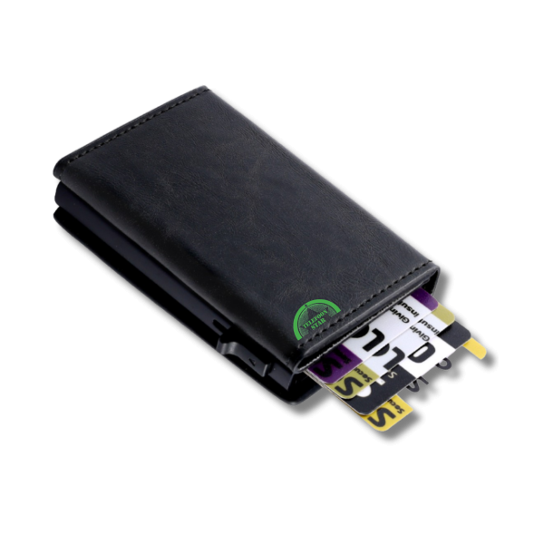 Up Mini Wallet Zwart Luxe RFID Pop Bankpassen creditcards ID-kaarten – foto 5