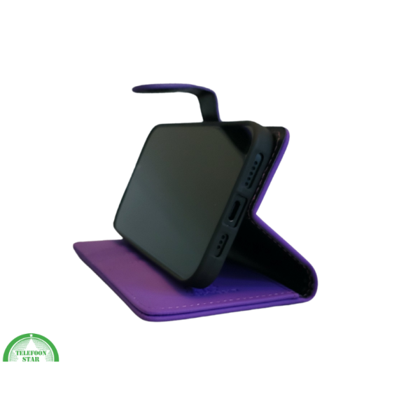 iPhone 16 Plus portemonnee Leer Paars – foto 7