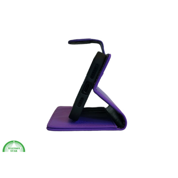iPhone 16 Plus portemonnee Leer Paars – foto 6