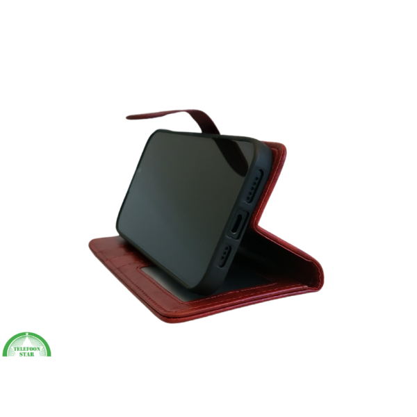 iPhone 16 Plus portemonnee Rood Lather – foto 9