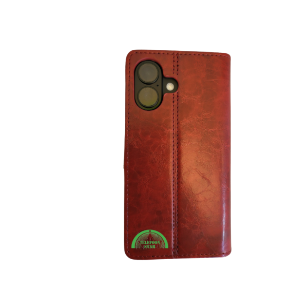 iPhone 16 Plus portemonnee Rood Lather – foto 2