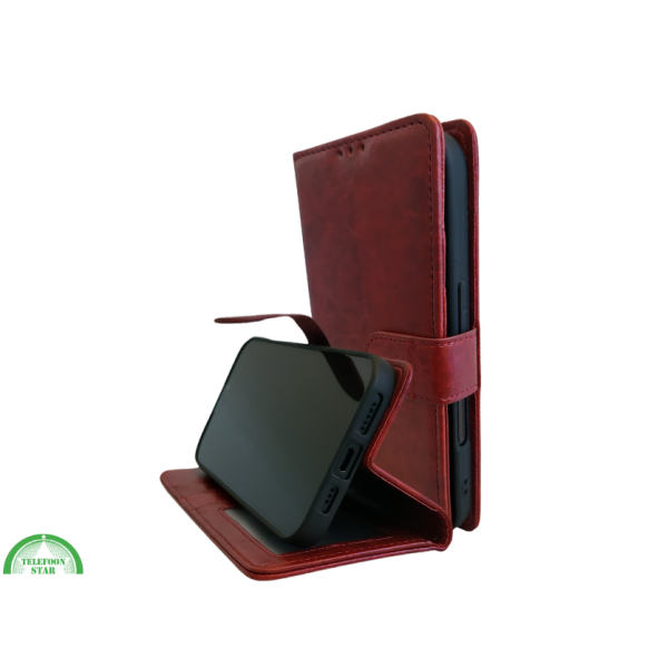 iPhone 16 Plus portemonnee Rood Lather – foto 4