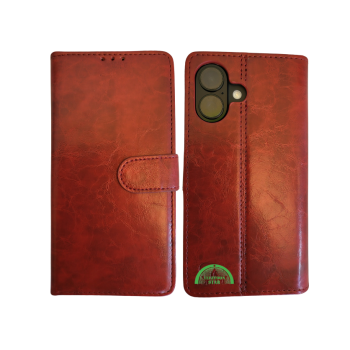 iPhone 16 Plus portemonnee Rood Lather