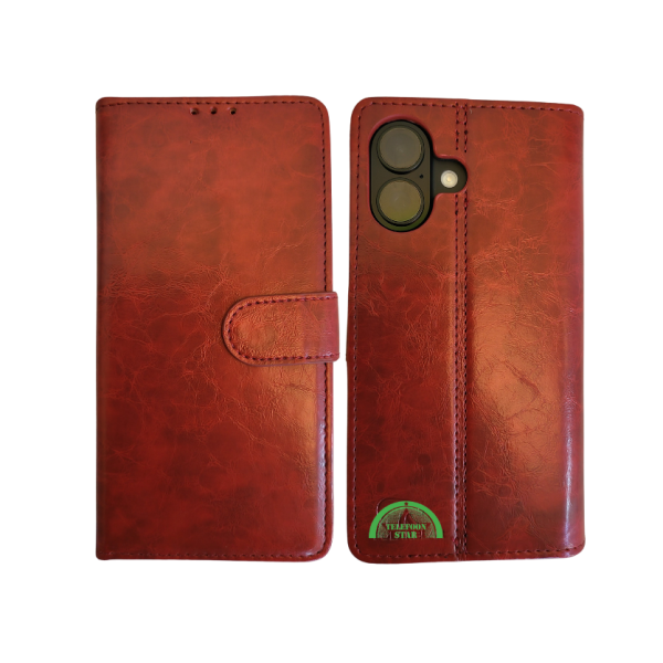 iPhone 16 Plus portemonnee Rood Lather – foto 8