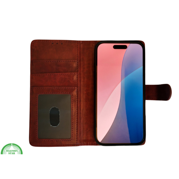 iPhone 16 Plus portemonnee Rood Lather – foto 6
