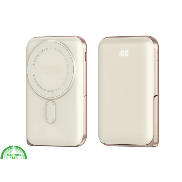Draadloze Magnetische Powerbank 10.000 mAh &ndash; Met Standaard en Display – foto 3