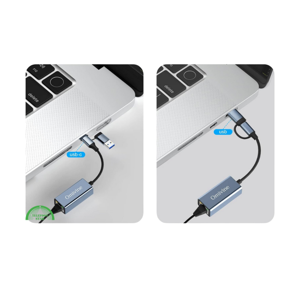 Ethernet Adapter naar USB-C &ndash; Stabiel Bedraad Internet – foto 2
